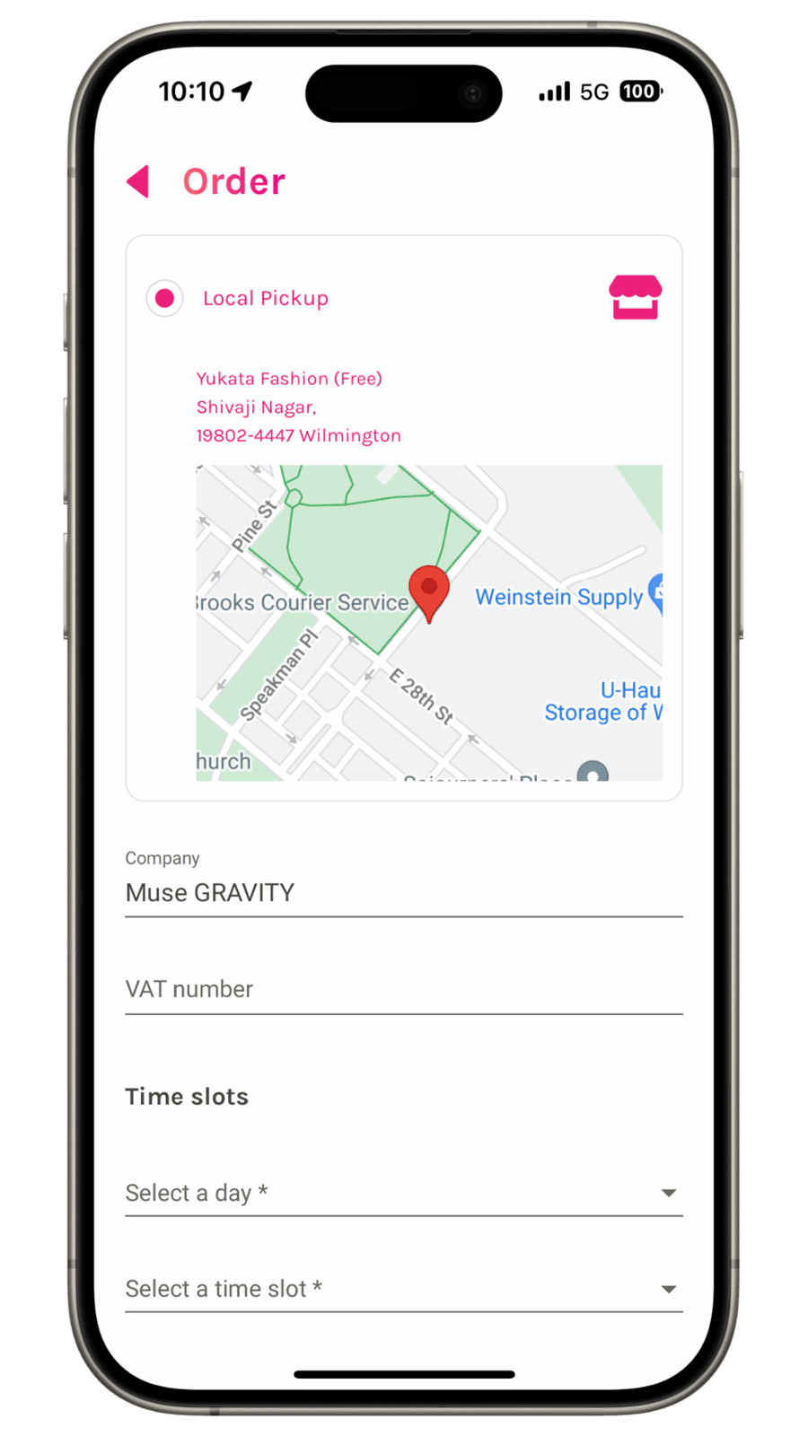 Other with Local Pickup and Time Slot