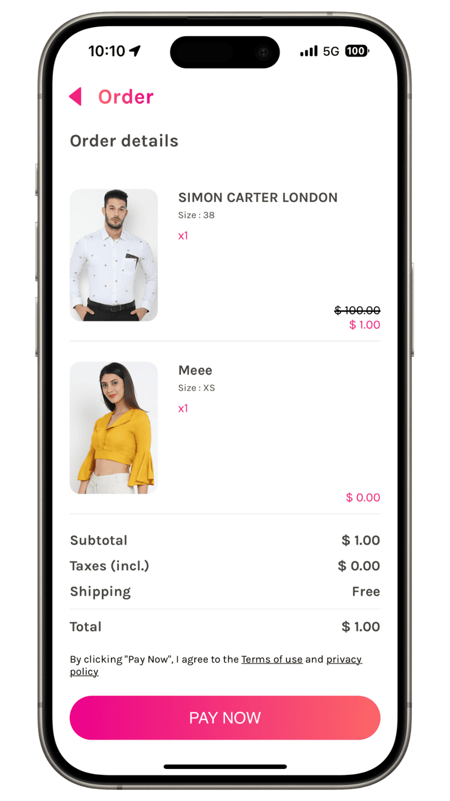 Shopping Cart with Checkout